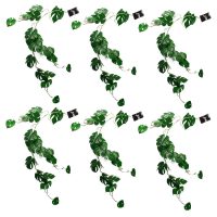 Leaf Design 6 x 100cm Artificial Hanging Trailing Monstera Plant