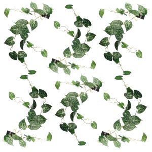 Leaf Design 6 x 100cm Artificial Hanging Trailing Rounded Ivy Plant