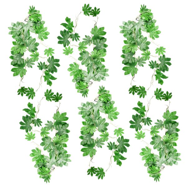 Leaf Design 6 x 110cm Artificial Hanging Trailing Aralia Plant