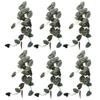 Leaf Design 6 x 120cm Artificial Hanging Trailing Plant Alocasia Dragon Scale (Dark)
