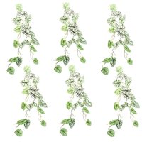 Leaf Design 6 x 120cm Artificial Hanging Trailing Plant Alocasia Dragon Scale (Light)