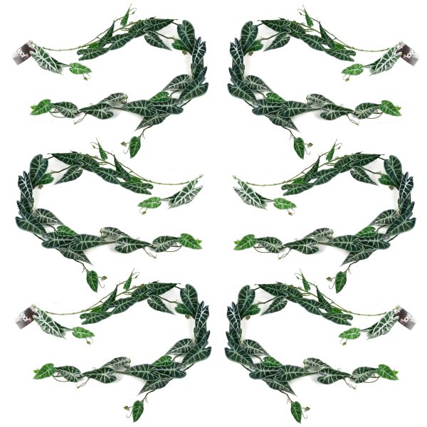 Leaf Design 6 x 180cm Artificial Hanging Trailing Amazonica Plant