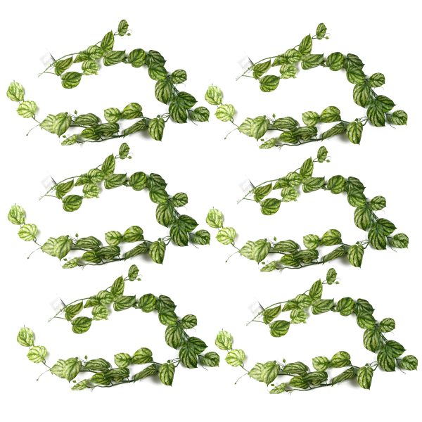 Leaf Design 6 x 180cm Artificial Hanging Trailing Devil's Ivy Plant