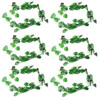 Leaf Design 6 x 180cm Artificial Hanging Trailing Monstera Plant
