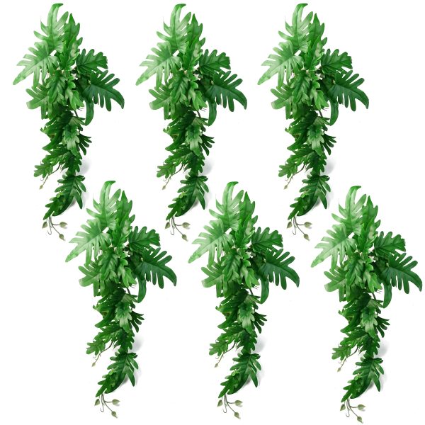 Leaf Design 6 x 50cm Artificial Trailing Philodendron Large Leaf Plant