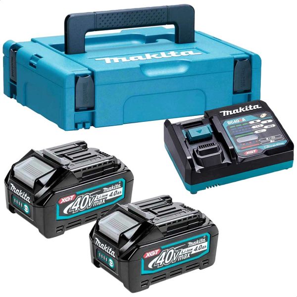 Makita 191K01-6 40v Max XGT Cordless 2 Battery 4ah and Charger Kit 4ah