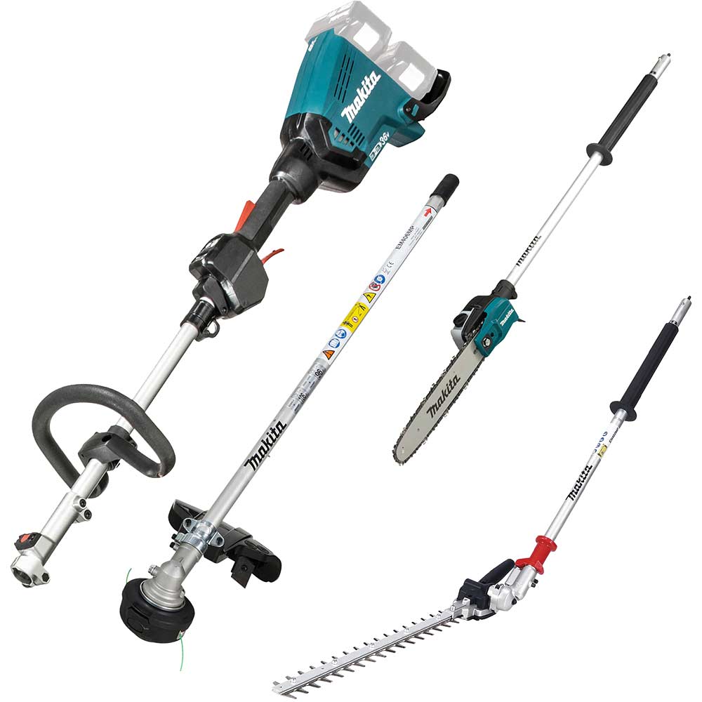 Makita DUX60 Twin 18v LXT Cordless Brushless Split Shaft Garden Multi Tool Set No Batteries No Battery Charger