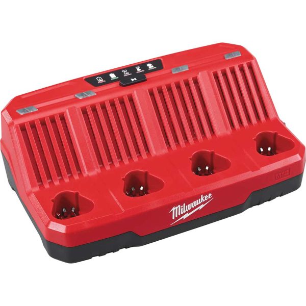Milwaukee M12 C4 12v 4 Bay Multi Battery Charger 240v