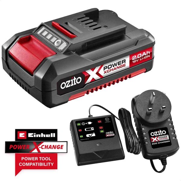 Ozito Genuine PXC 18v Cordless Li-ion Battery 2ah and Eco Charger