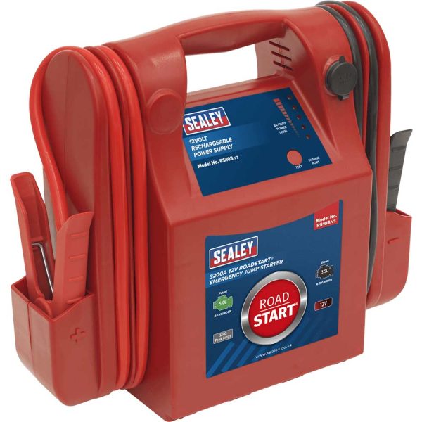 Sealey RS103 Roadstart Emergency Jump Starter and Power Pack 12v