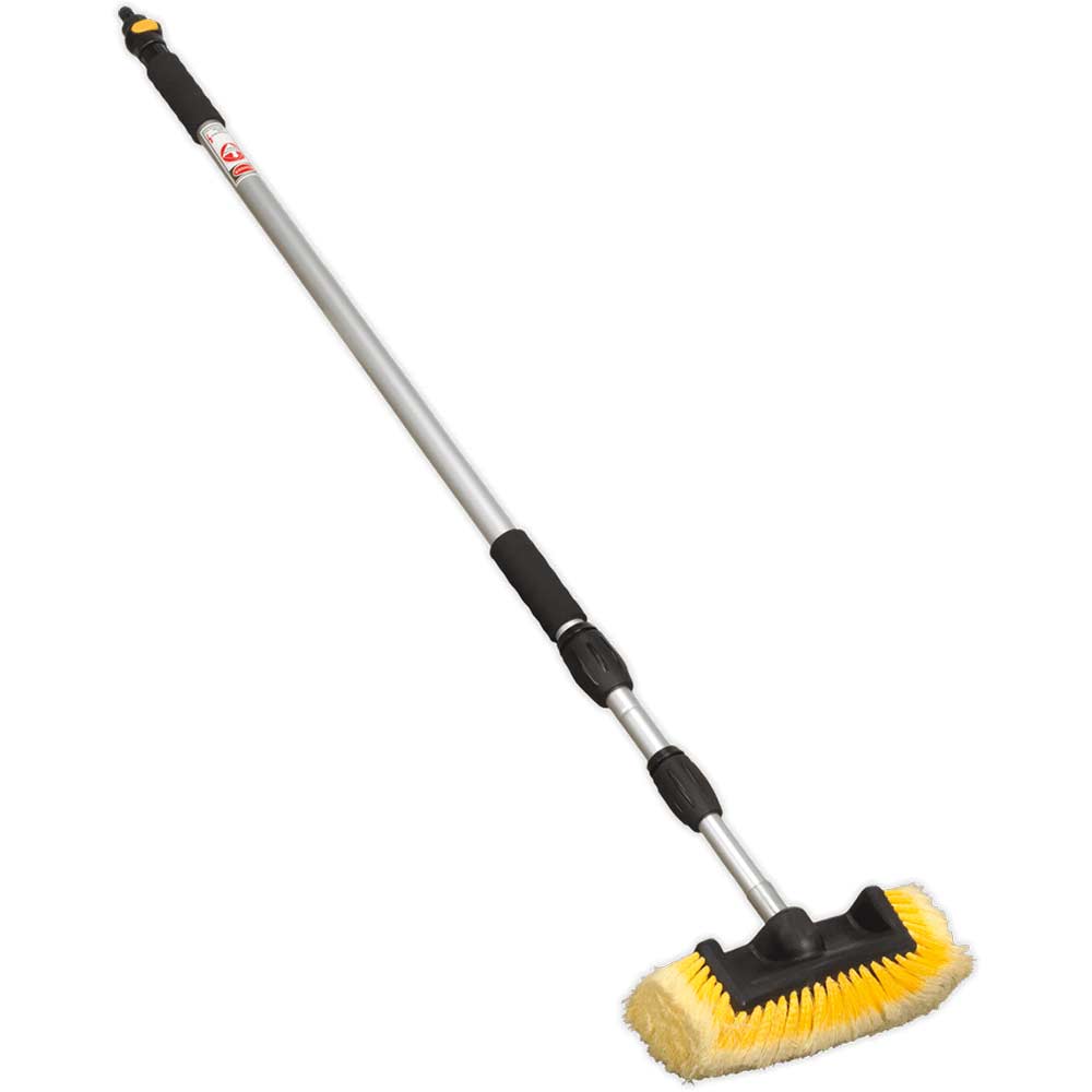 Sealey Telescopic Flo-Thru Wash Brush for Hose Pipes