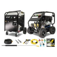 V-TUF V-TUF TORRENT3RGB Industrial 15HP 4000psi Petrol Pressure Washer with RAPID HB 240-21 Hot Box 25L Burner, Soft wash & Stone Cleaner