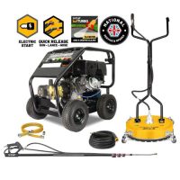 V-TUF V-TUF TORRENT3RGB Industrial 15HP Gearbox Driven Petrol Pressure Washer Kit - 4000psi (275.7Bar) - Electric Key Start - Property Cleaning Kit