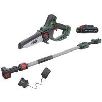 Webb WEV20EXTPS 20v Cordless Pruning Saw 150mm with Extension Pole 1 x 2ah Li-ion Battery Charger