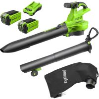 Greenworks GD40BVII 40v Cordless Brushless Leaf Blower Vacuum
