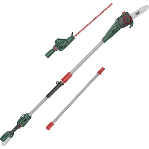 Webb WEV20PSHT 20v Cordless Long Reach Hedge Trimmer 500mm and Pruner Attachment
