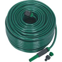 Sealey Garden Hose Pipe with Fittings 1/2" / 12.5mm 80m Green