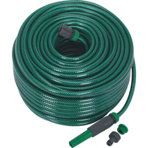 Sealey Garden Hose Pipe with Fittings 1/2" / 12.5mm 80m Green