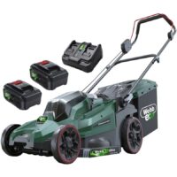 Webb WEV20X2LM43 40v Cordless Brushless Rotary Lawnmower 430mm 2 x 4ah Li-ion Battery Charger