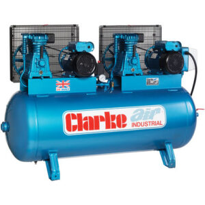 Clarke Clarke XE37/270 (O/L) 36cfm 270 Litre 2x4HP Industrial Air Compressor (230V)