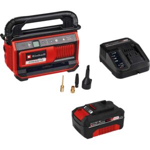 Einhell PRESSITO 18/25 18v Cordless Air Compressor Pump and Inflator 1 x 4ah Li-ion Battery Charger