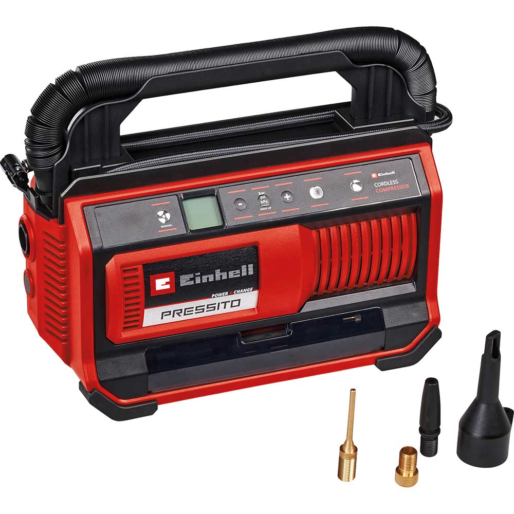 Einhell PRESSITO 18/25 18v Cordless Air Compressor Pump and Inflator No Batteries No Battery Charger