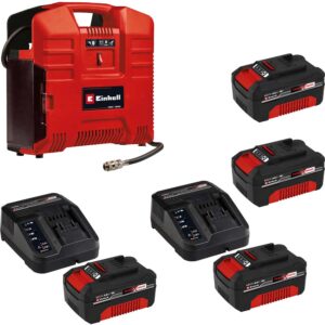 Einhell TE-AC 36/8 LI OF Set 36v Cordless Oil Free Air Compressor 4 x 4ah Li-ion Battery Charger No Case