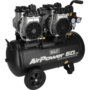Sealey SAC5001S Oil Free Low Noise Air Compressor 50 Litre