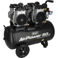 Sealey SAC5001S Oil Free Low Noise Air Compressor 50 Litre