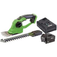 Draper D20 20v Cordless 2 in1 Grass and Hedge Trimmer Shrub Shears 1 x 3ah Li-ion Battery Charger