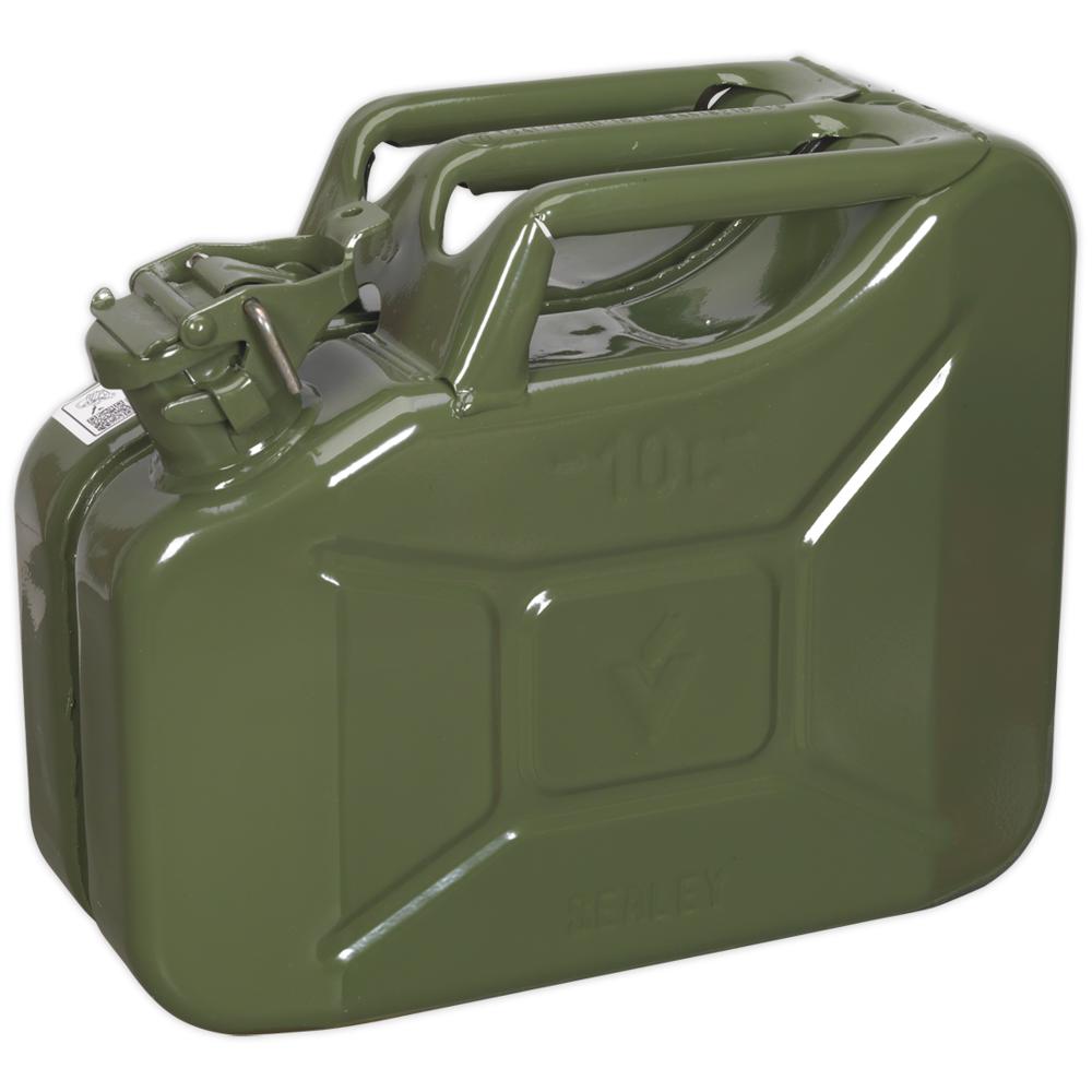 Sealey Metal Jerry Can 10l Green