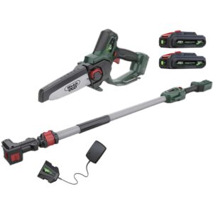 Webb Eco WEV20EXTPS 20v Cordless Pruning Saw 150mm with Extension Pole 2 x 2ah Li-ion Battery Charger